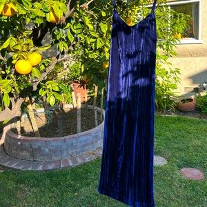 Madewell blue crushed velvet dress